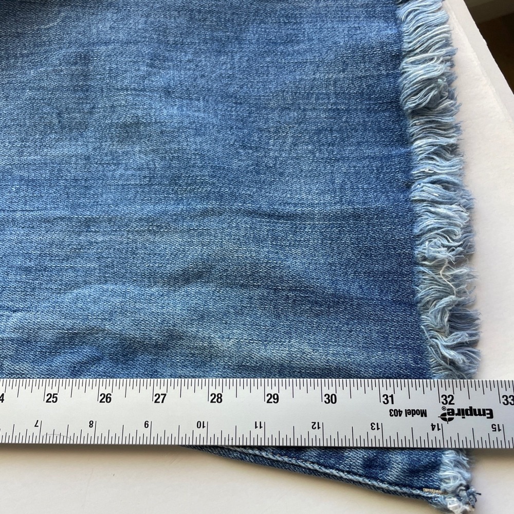 Kancan High Rise Super Flare Jeans Womens Size 27 Frayed Hem Medium Wash Retro - Picture 7 of 11
